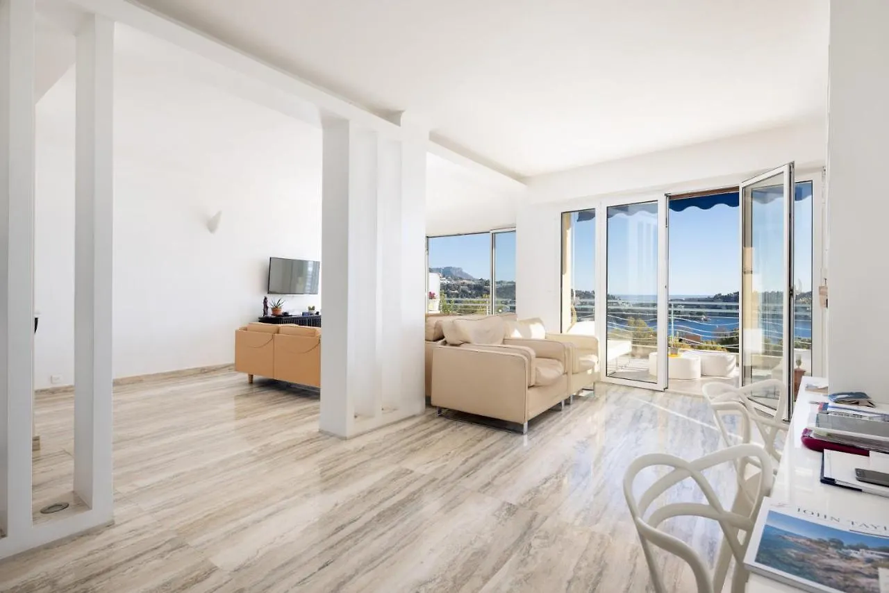 Luxury Top Floor Sea View Apartment In Villefranche Sur Mer