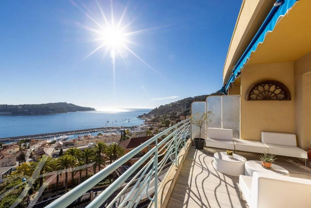 Luxury Top Floor Sea View Apartment In Villefranche Sur Mer